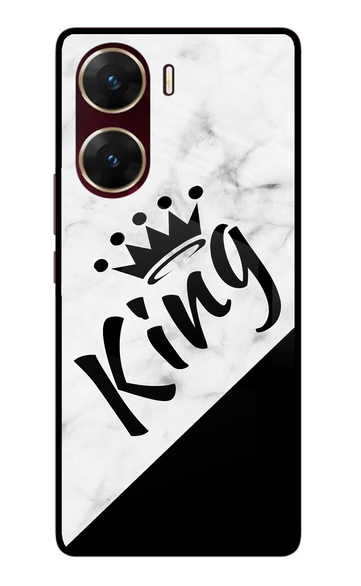 King Vivo V29E Glass Case Back Cover by Casekaro