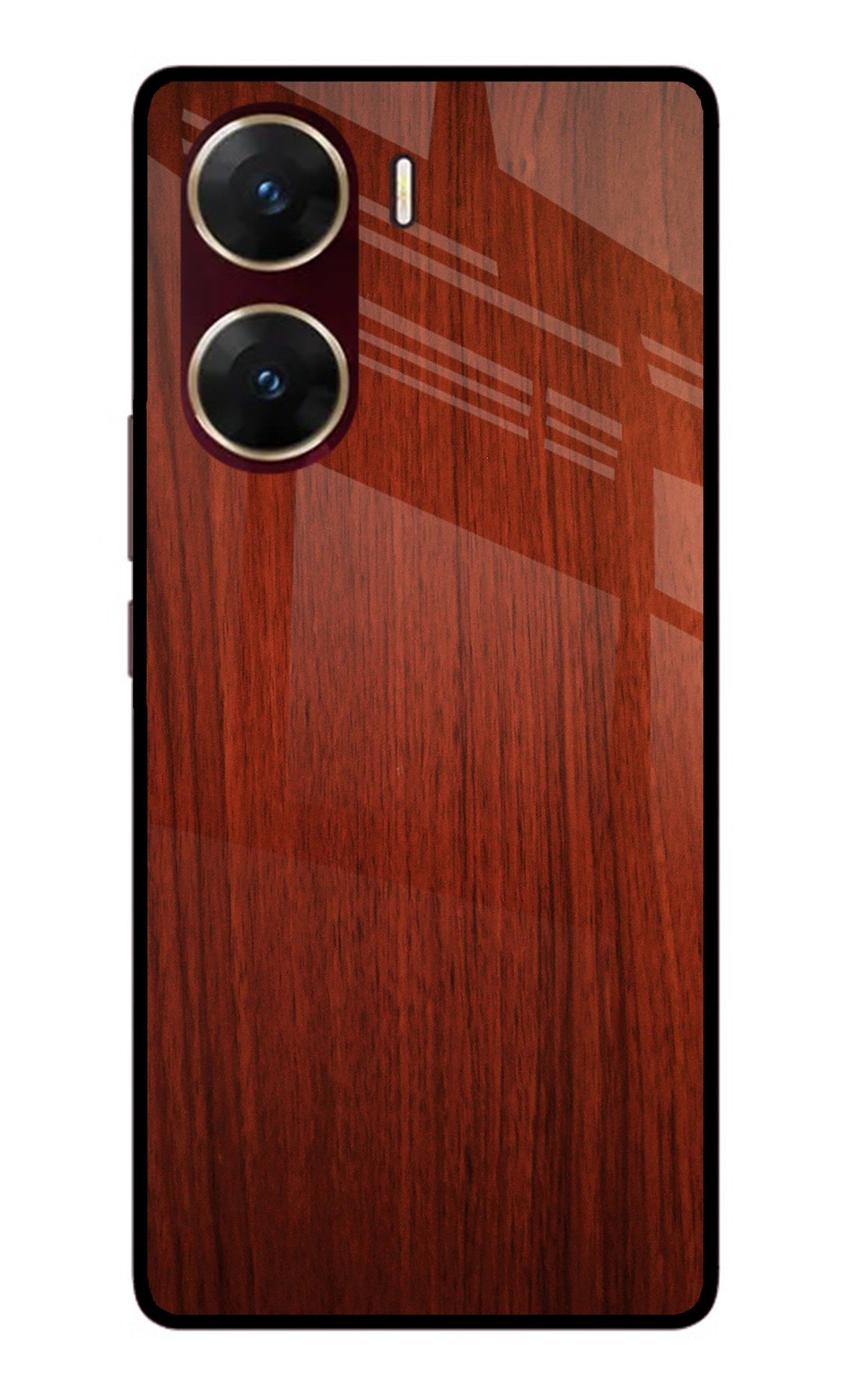 Wooden Plain Pattern Vivo V29E Back Cover