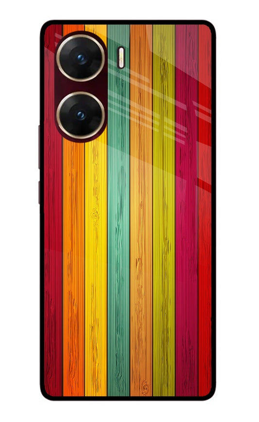 Multicolor Wooden Vivo V29E Glass Case