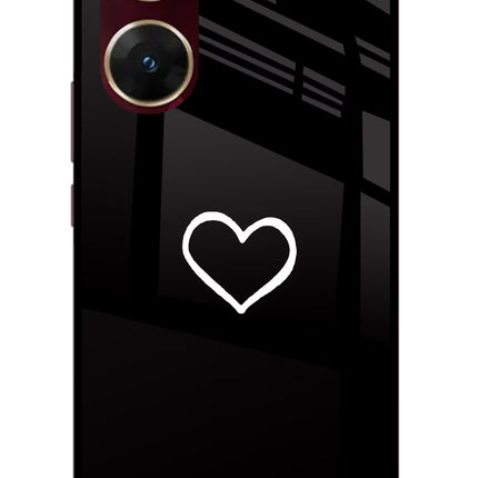 Heart Vivo V29E Glass Case Back Cover by Casekaro