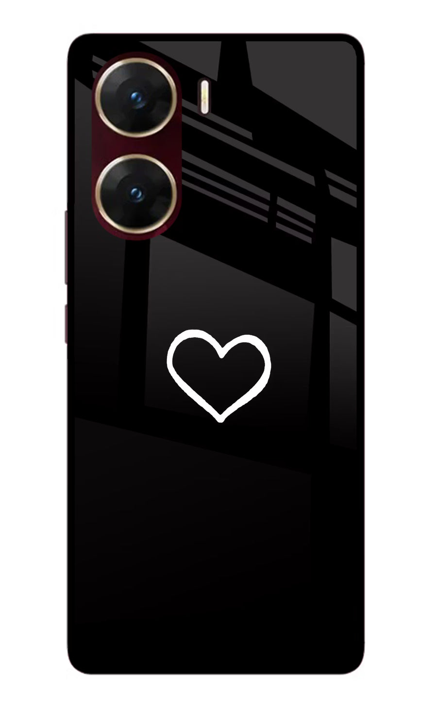 Heart Vivo V29E Back Cover, Glass case
