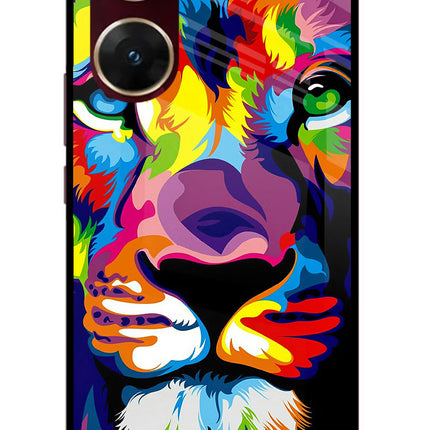 Lion Vivo V29E Glass Case Back Cover by Casekaro