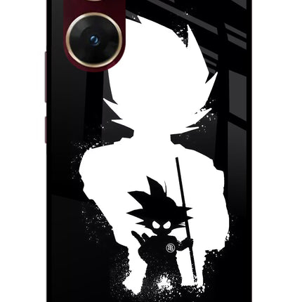 Goku Shadow Vivo V29E Glass Case Back Cover by Casekaro