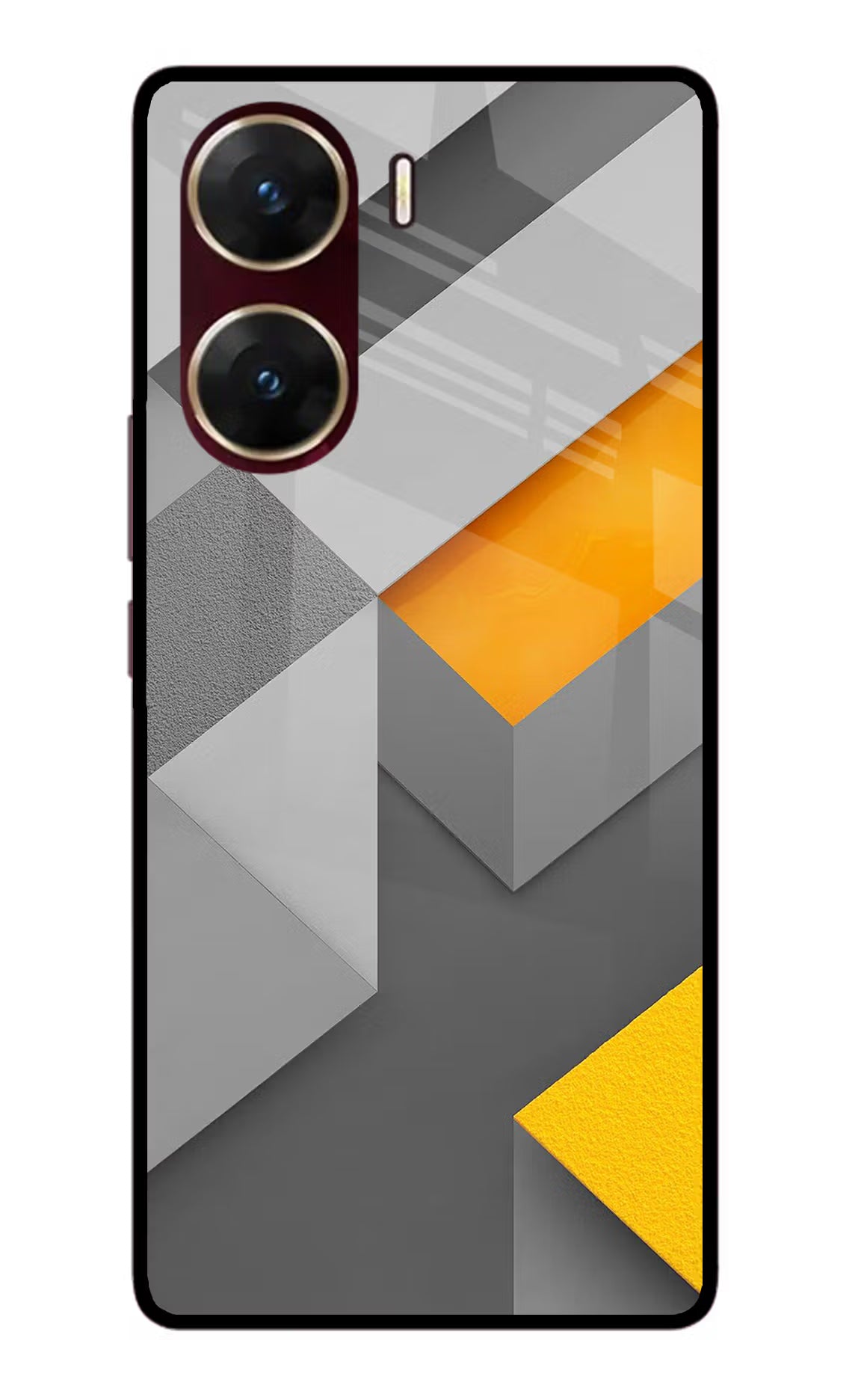 Abstract Vivo V29E Glass Case Back Cover by Casekaro