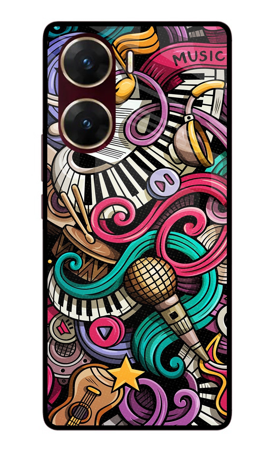 Music Abstract Vivo V29E Back Cover