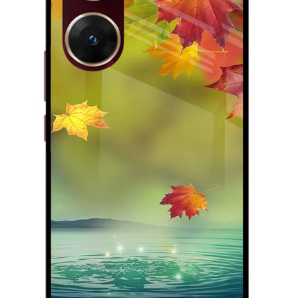 Flowers Vivo V29E Glass Case Back Cover by Casekaro