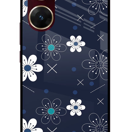 Flowers Vivo V29E Glass Case Back Cover by Casekaro