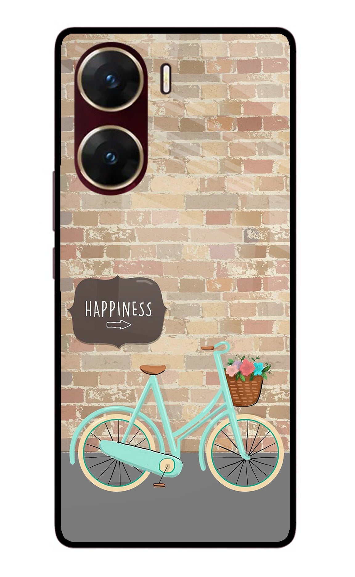 Happiness Artwork Vivo V29E Glass Case