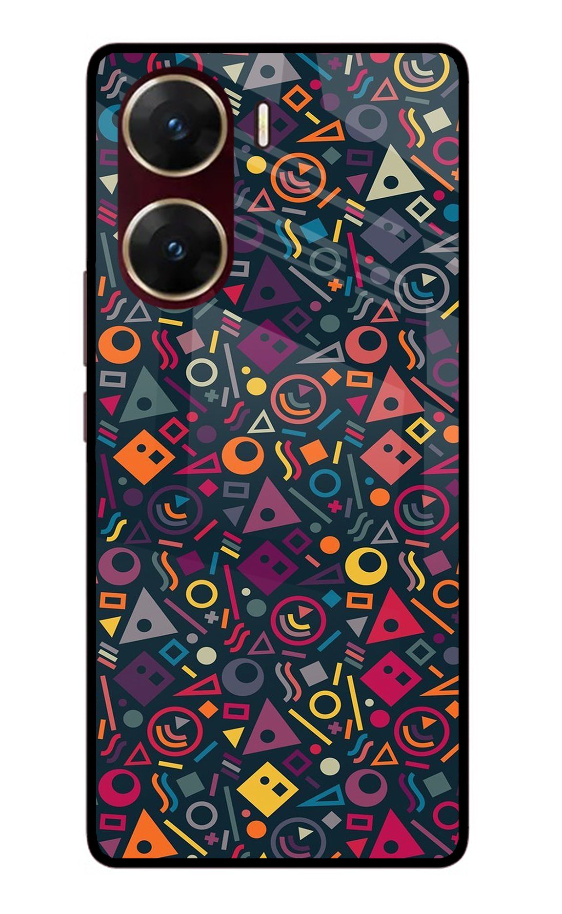 Geometric Abstract Vivo V29E Glass Case