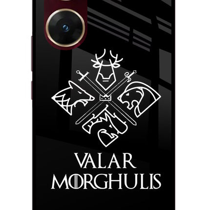 Valar Morghulis | Game Of Thrones Vivo V29E Glass Case Back Cover by Casekaro