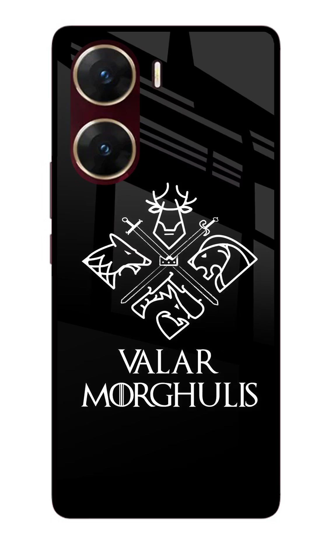 Valar Morghulis | Game Of Thrones Vivo V29E Glass Case Back Cover by Casekaro