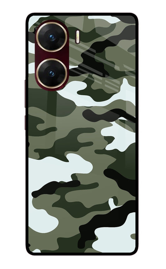 Camouflage Vivo V29E Glass Case