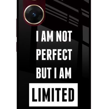 I Am Not Perfect But I Am Limited Edition Vivo V29E Glass Case Back Cover by Casekaro