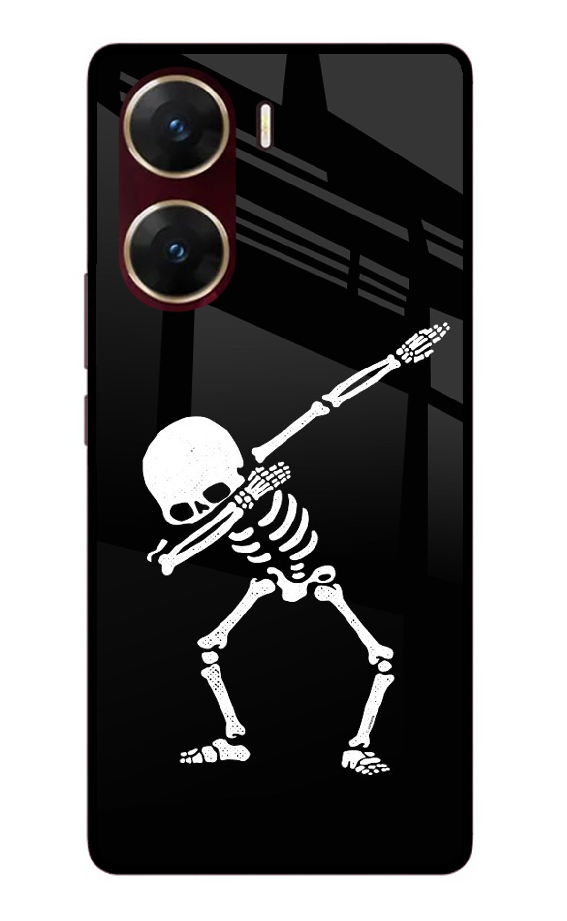 Dabbing Skeleton Art Vivo V29E Back Cover