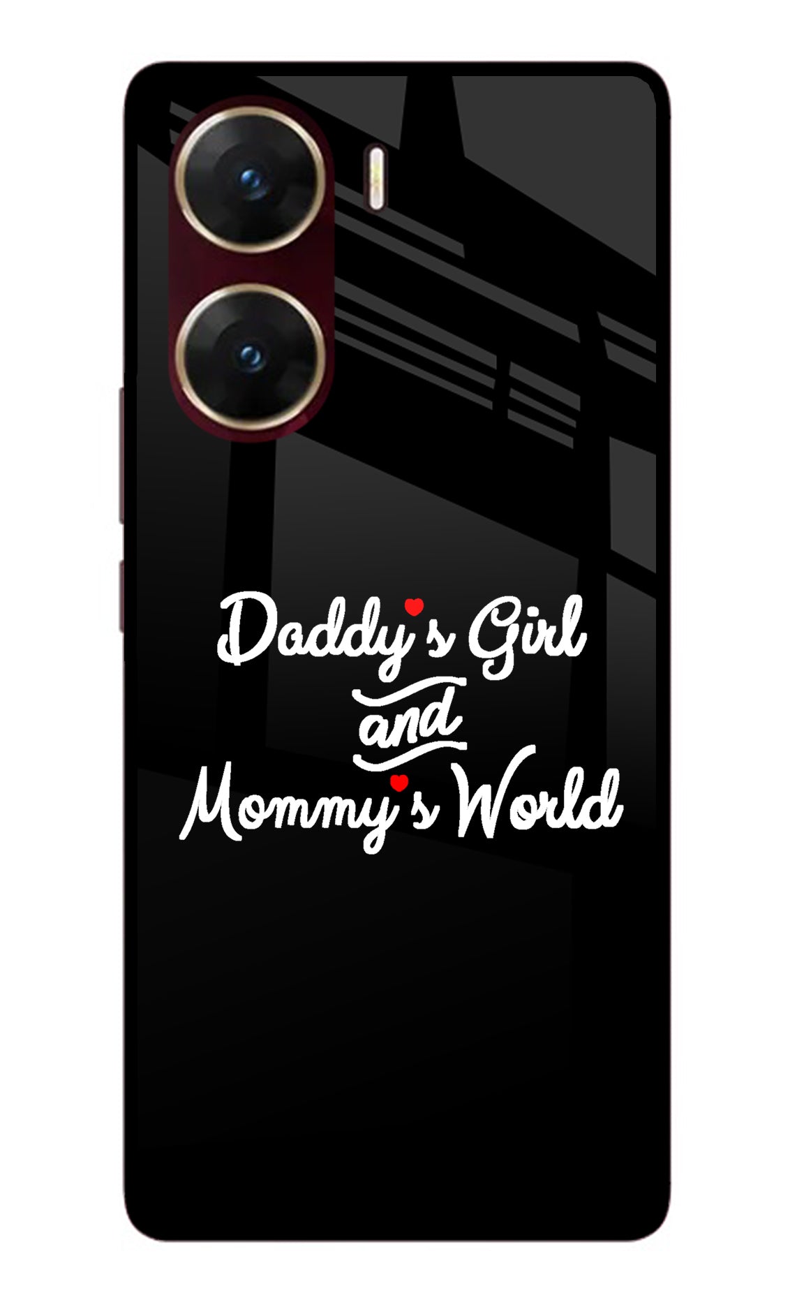 Daddy's Girl and Mommy's World Vivo V29E Glass Case