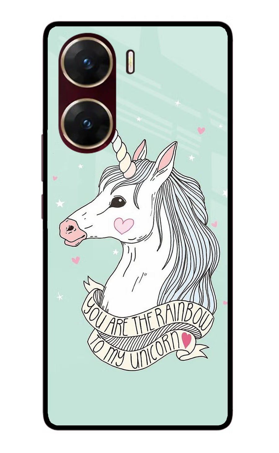 Unicorn Wallpaper Vivo V29E Back Cover, Glass case