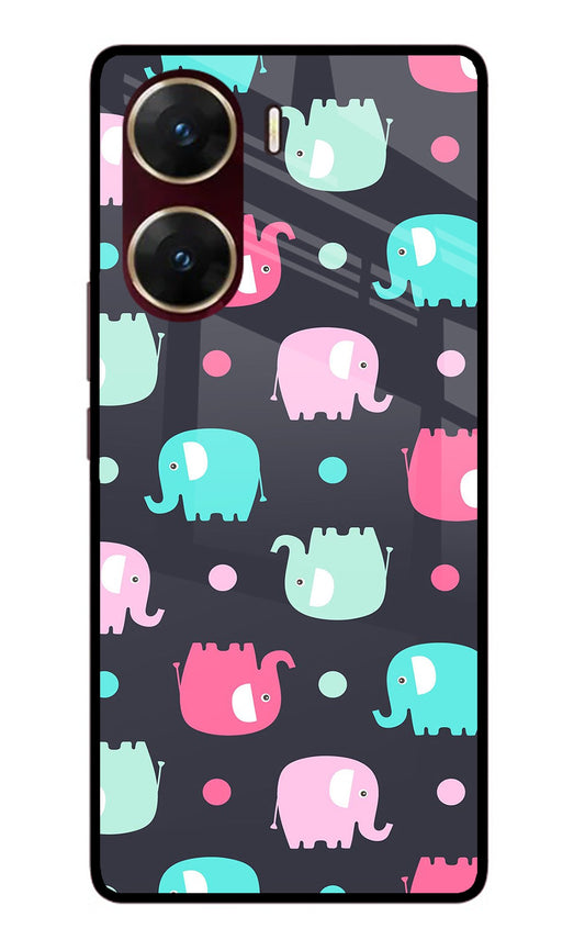 Elephants Vivo V29E Glass Case