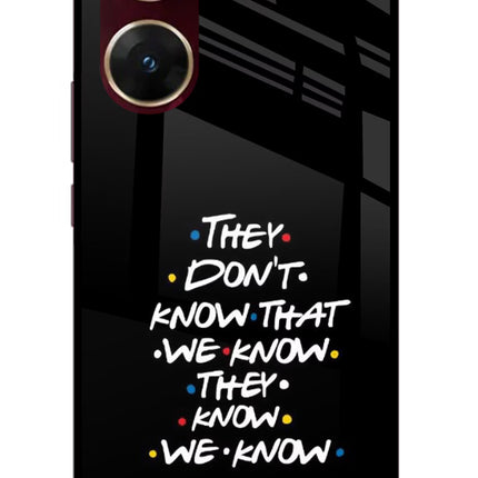 FRIENDS Dialogue Vivo V29E Glass Case Back Cover by Casekaro