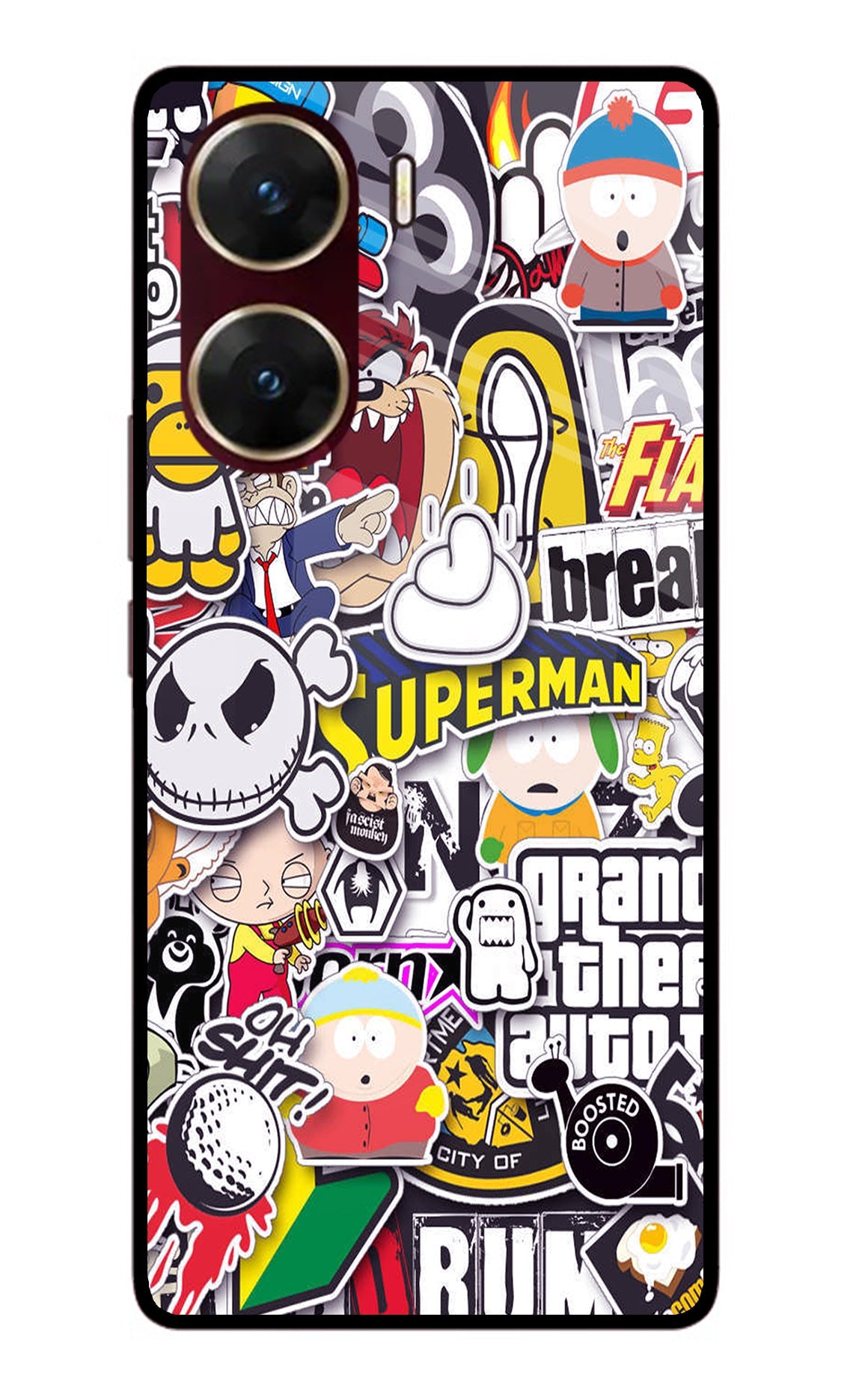 Sticker Bomb Vivo V29E Back Cover