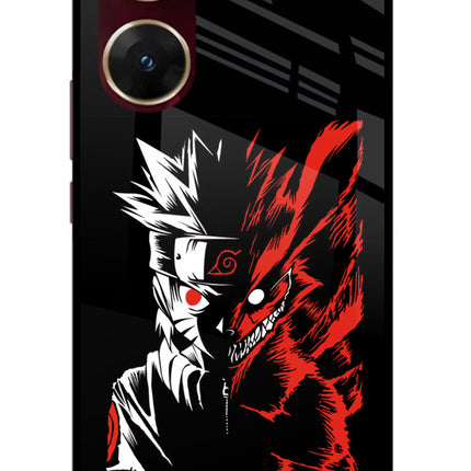 Naruto Two Face Vivo V29E Glass Case Back Cover by Casekaro