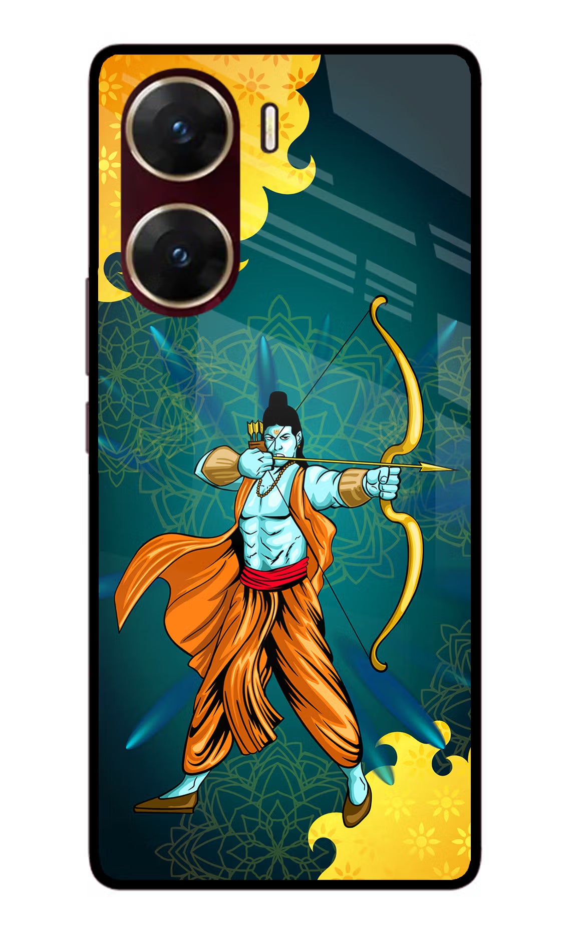 Lord Ram - 6 Vivo V29E Glass Case Back Cover by Casekaro