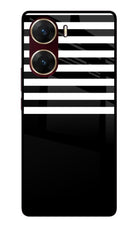 Black and White Print Vivo V29E Glass Case