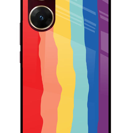 Rainbow Vivo V29E Glass Case Back Cover by Casekaro