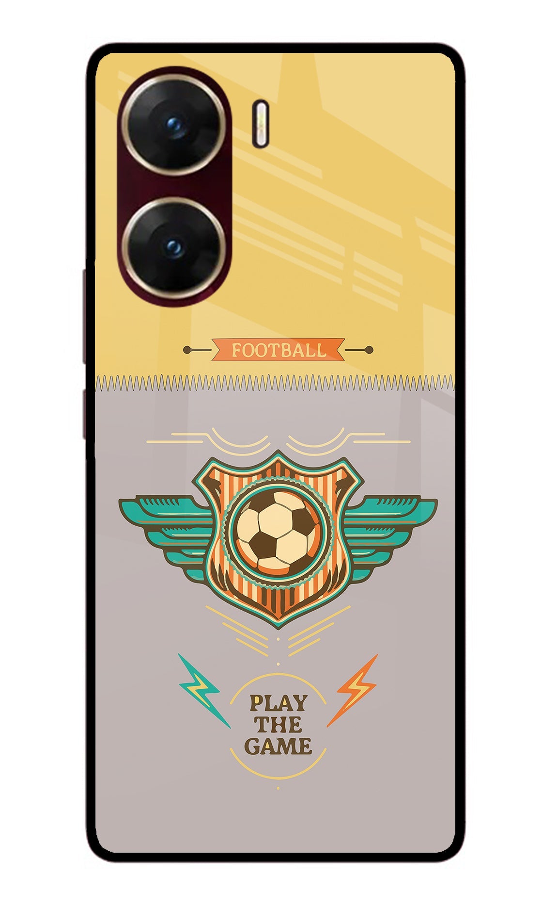 Football Vivo V29E Glass Case