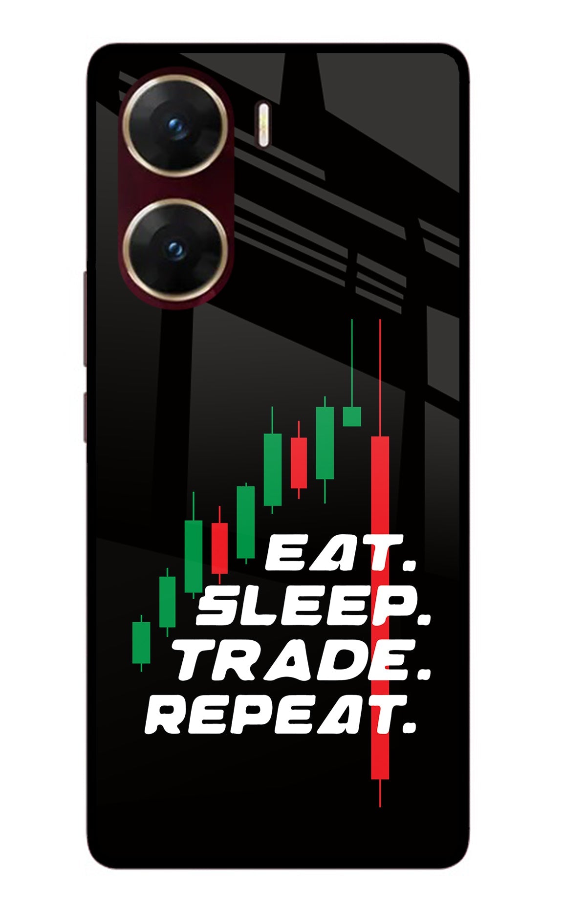 Eat Sleep Trade Repeat Vivo V29E Back Cover