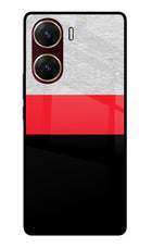 Tri Color Pattern Vivo V29E Glass Case
