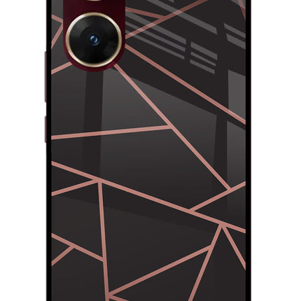 Geometric Pattern Vivo V29E Glass Case Back Cover by Casekaro