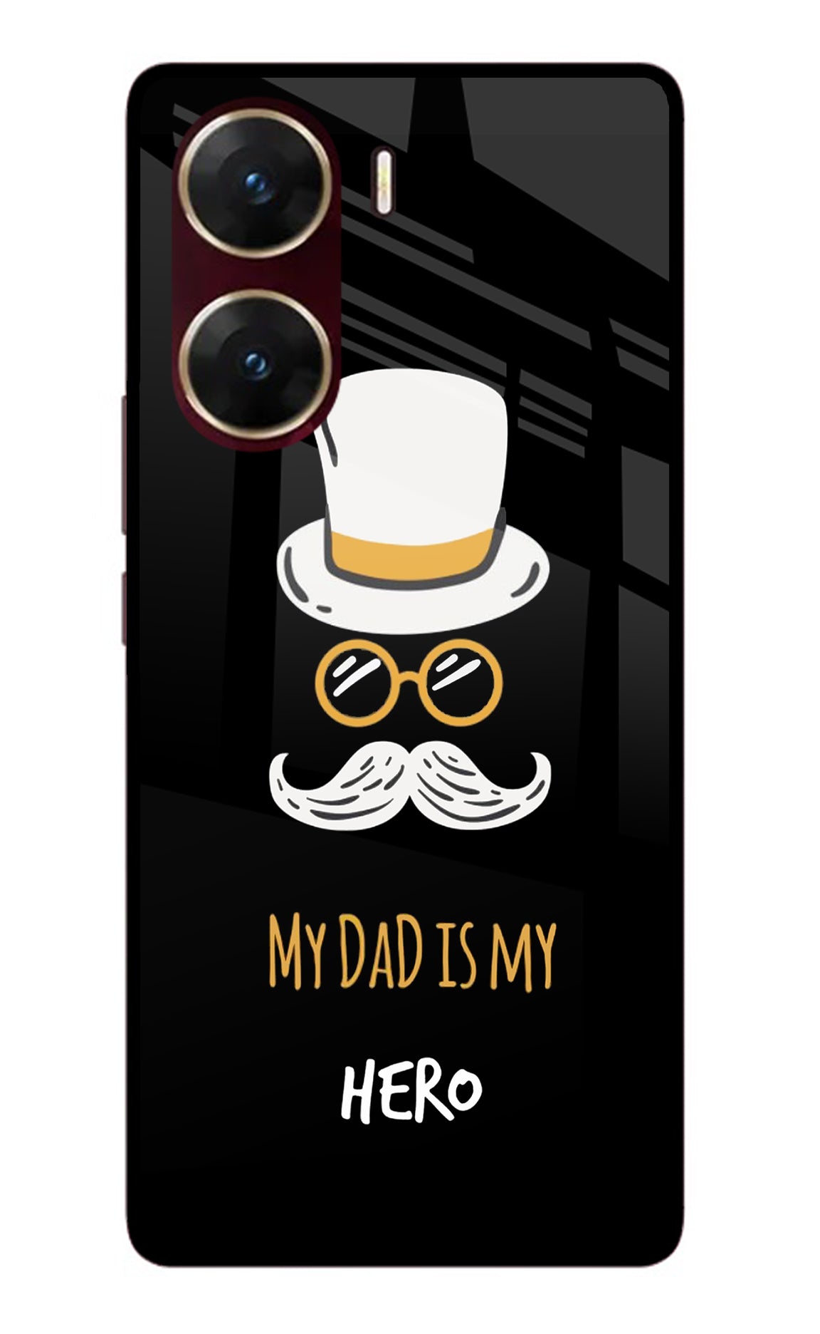 My Dad Is My Hero Vivo V29E Glass Case