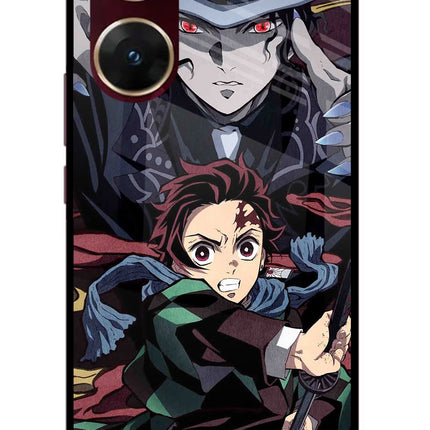 Demon Slayer Vivo V29E Glass Case Back Cover by Casekaro