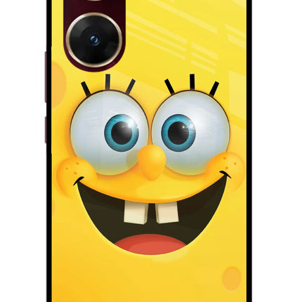 Sponge 1 Vivo V29E Glass Case Back Cover by Casekaro