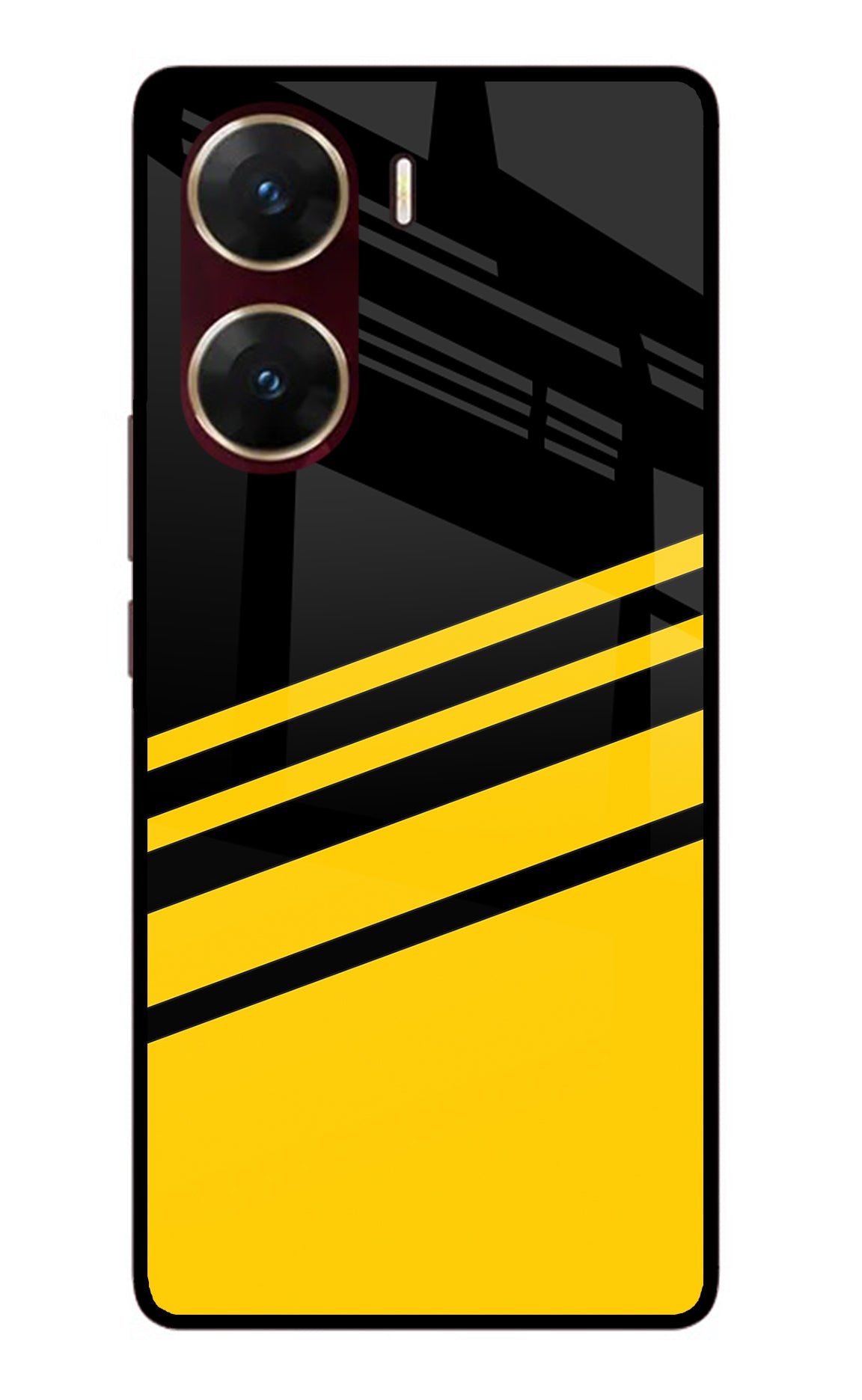 Yellow Shades Vivo V29E Glass Case