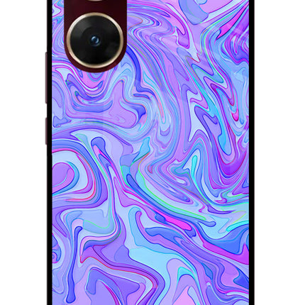 Glitter Vivo V29E Glass Case Back Cover by Casekaro