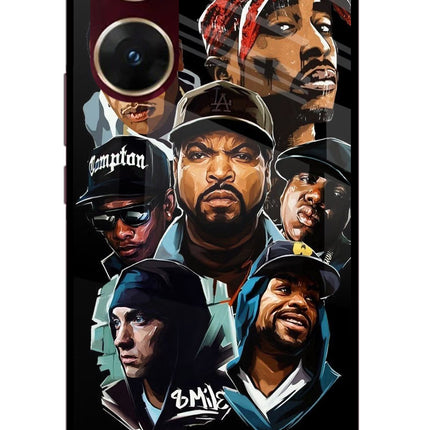 Rappers Vivo V29E Glass Case Back Cover by Casekaro
