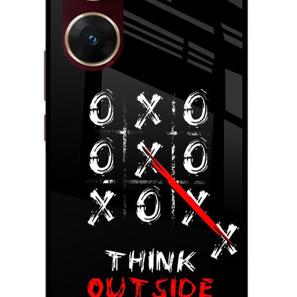 Think out of the BOX Vivo V29E Glass Case Back Cover by Casekaro