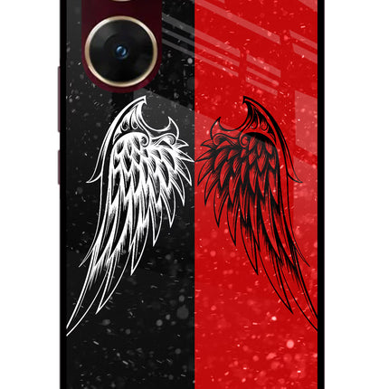 Wings Vivo V29E Glass Case Back Cover by Casekaro