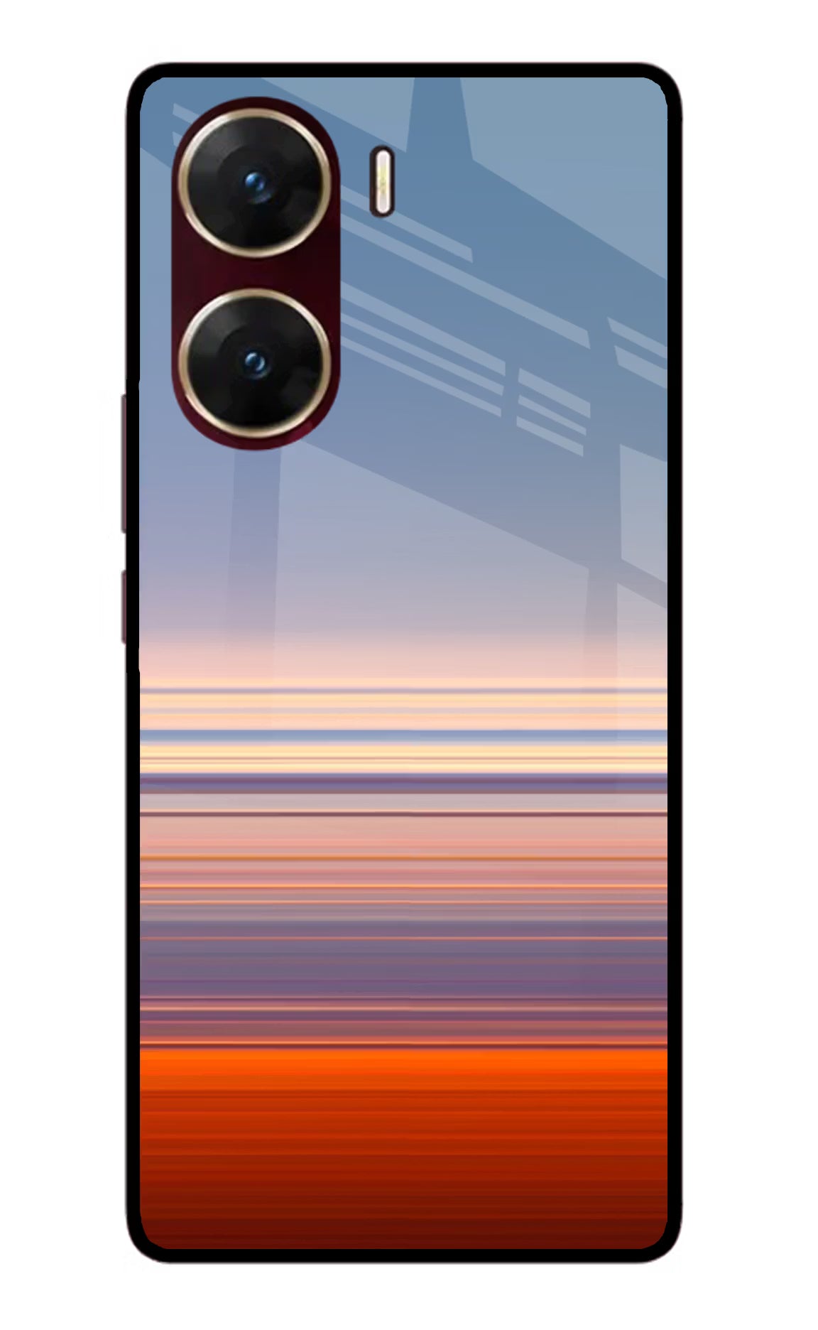 Morning Colors Vivo V29E Glass Case Back Cover by Casekaro