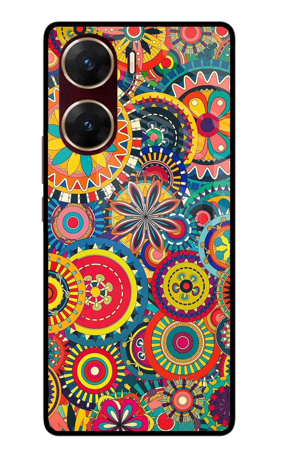 Gol Gol Art Vivo V29E Glass Case Back Cover by Casekaro