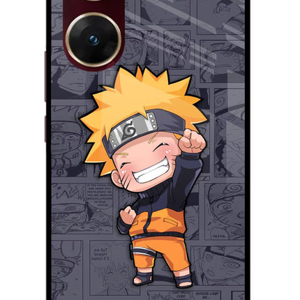 Chota Naruto Vivo V29E Glass Case Back Cover by Casekaro