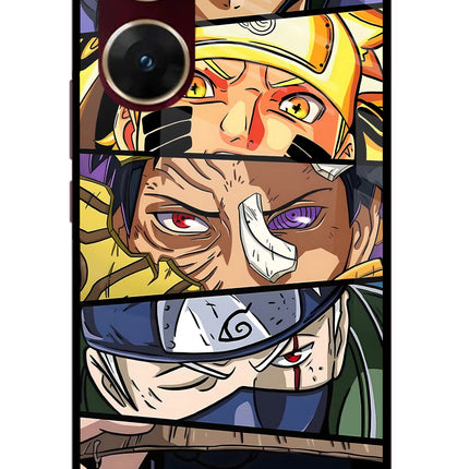 Naruto Character Vivo V29E Glass Case Back Cover by Casekaro