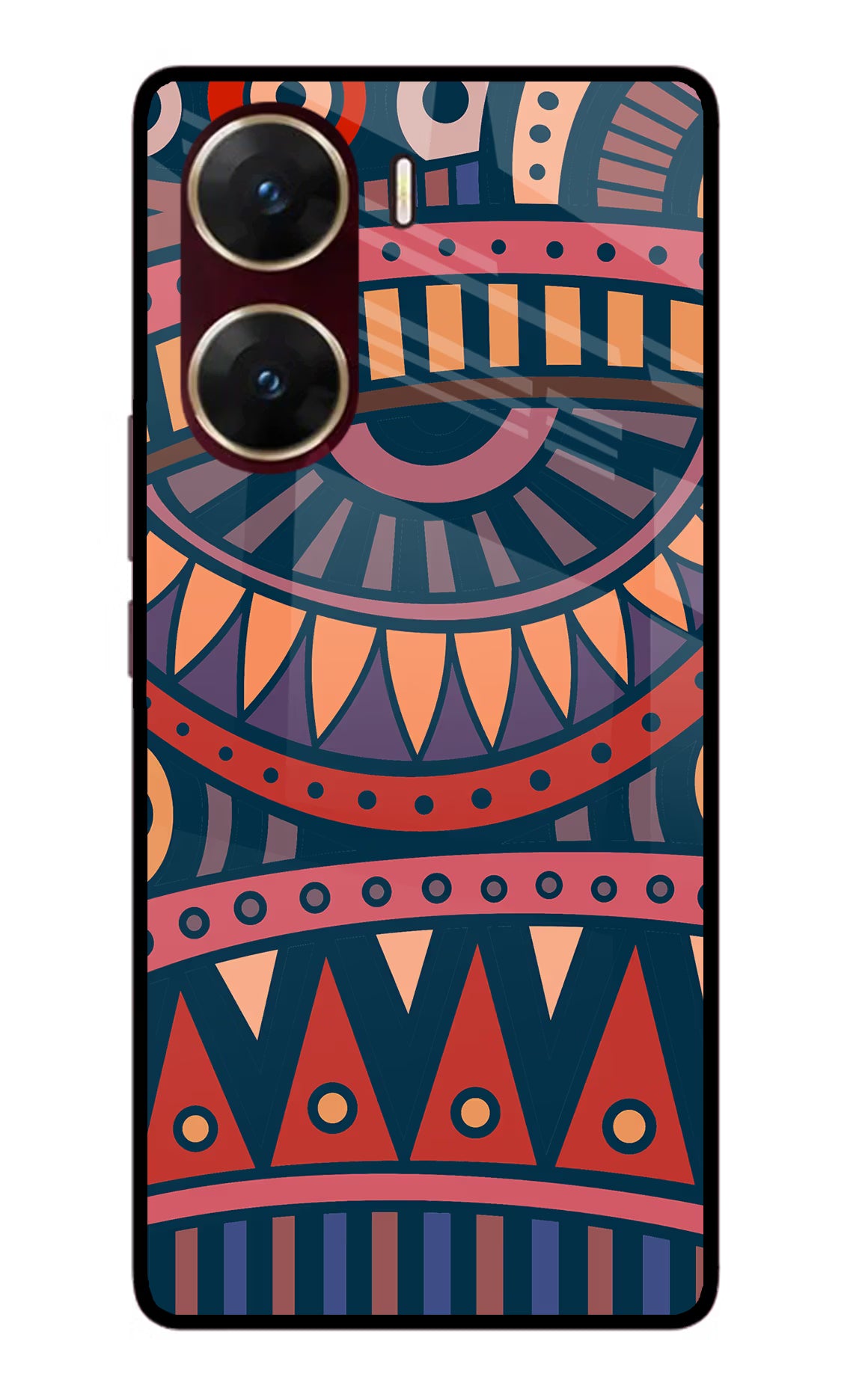 African Culture Design Vivo V29E Glass Case Back Cover by Casekaro