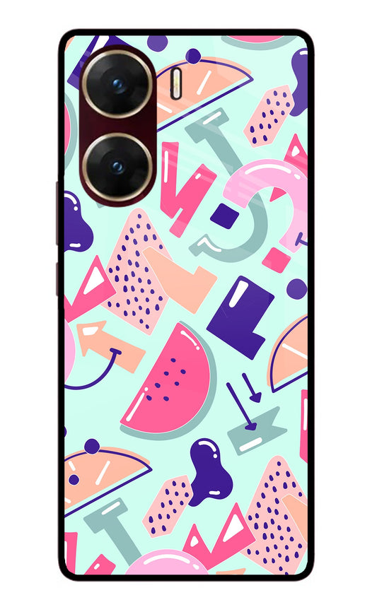 Doodle Pattern Vivo V29E Glass Case