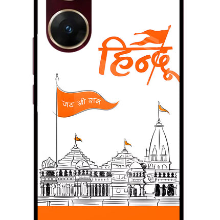 Jai Shree Ram Hindu Vivo V29E Glass Case Back Cover by Casekaro