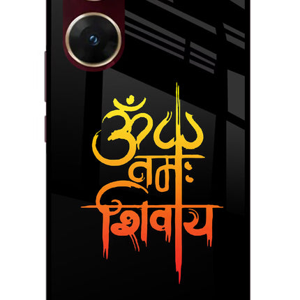 Om Namah Shivay Vivo V29E Glass Case Back Cover by Casekaro