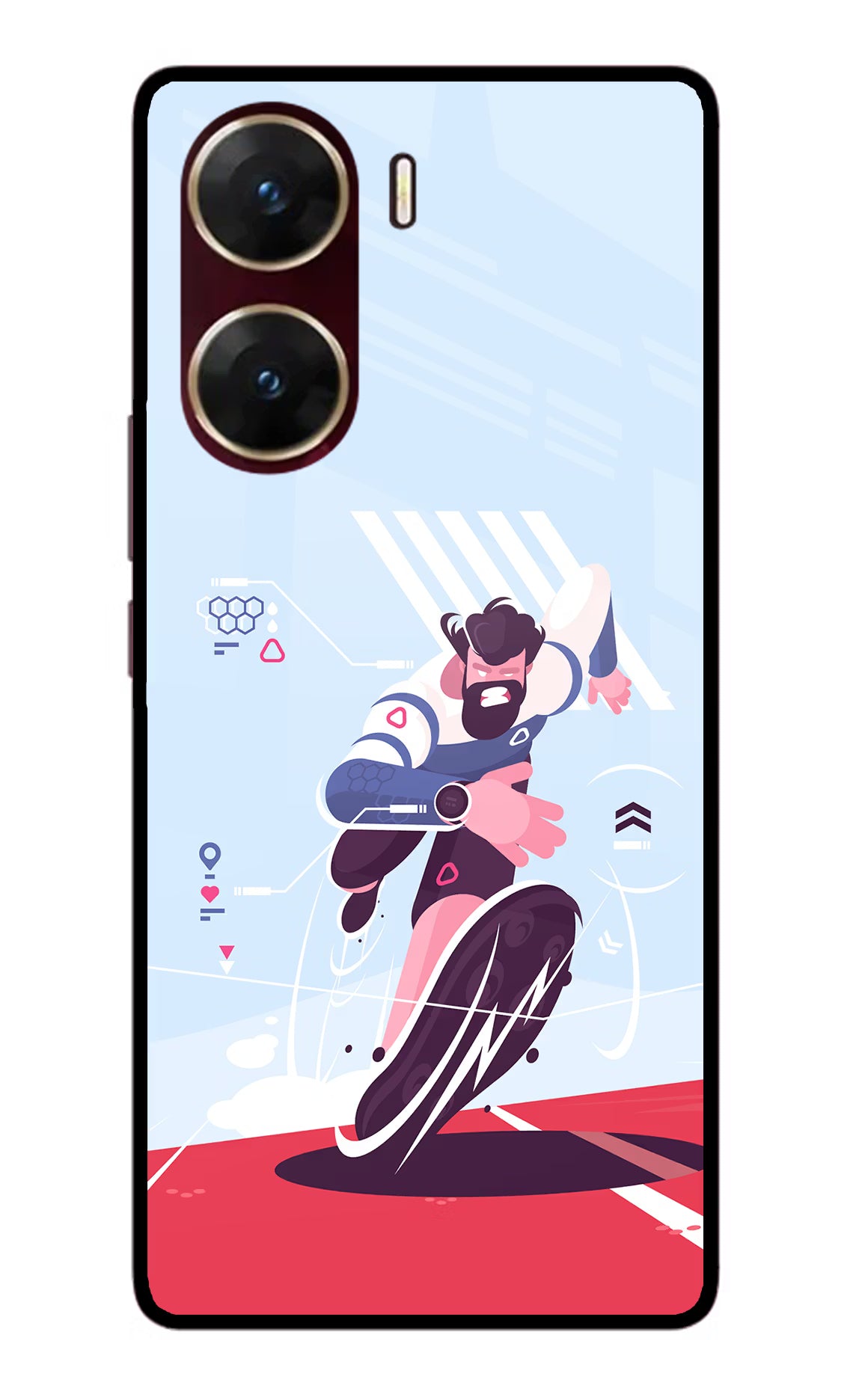 Run Pro Vivo V29E Glass Case Back Cover by Casekaro