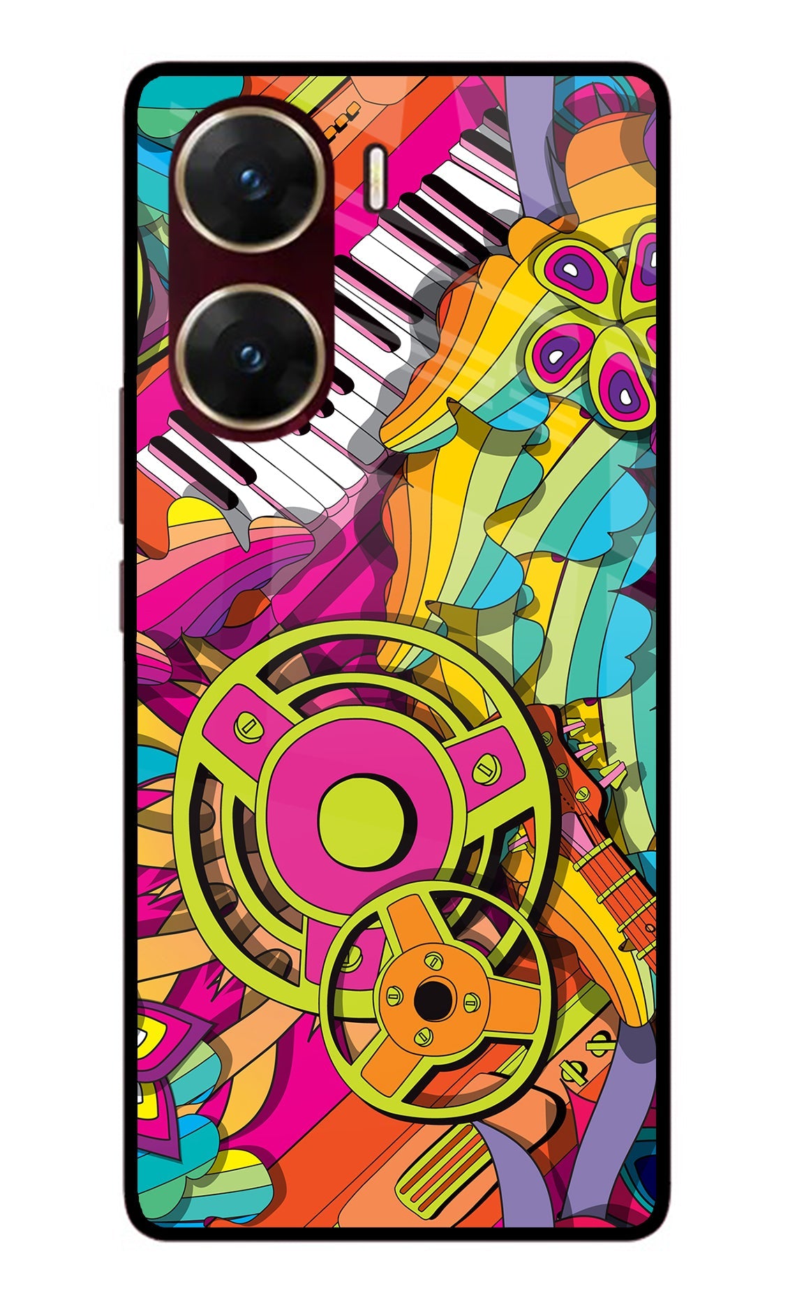 Music Doodle Vivo V29E Glass Case