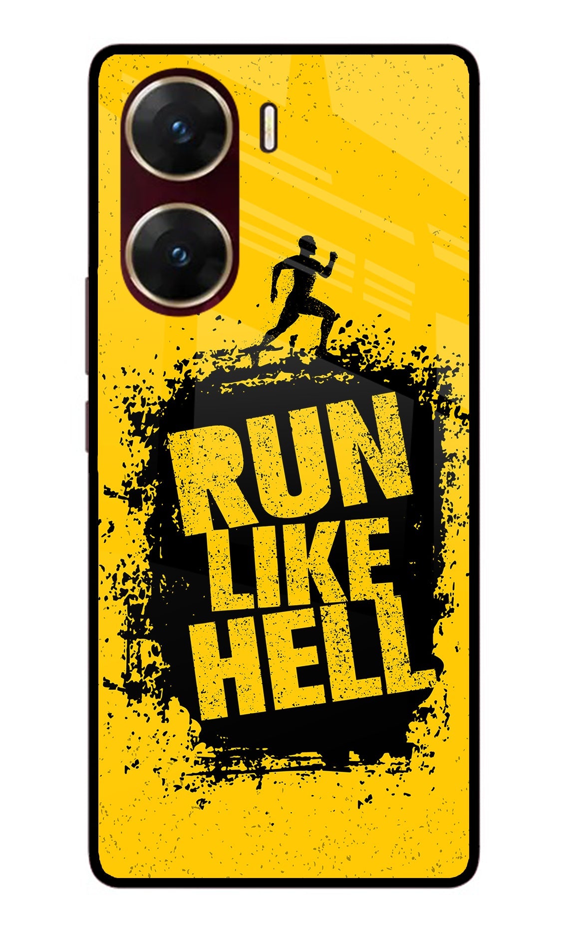 Run Like Hell Vivo V29E Glass Case